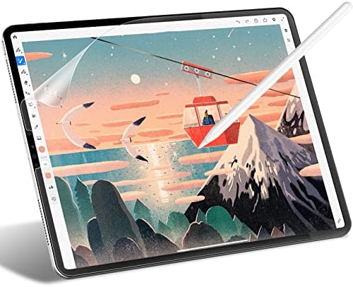 JETech Kağıt Ekran Koruyucu için iPad Pro 12.9 inç 2022/2021/2020/2018 Model Kenardan Kenara Sıvı Retina Ekran, Parlama