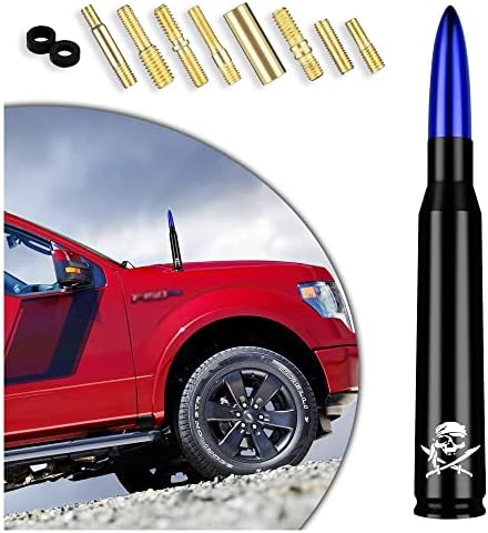 wedfısh Kafatası Araba Bullet Anten, Araba Radyo Anten Sinyal İstikrarı Geliştirmek ve Su Geçirmez,Araba ve Kamyon