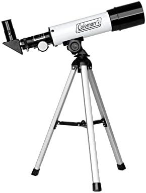 Ağır Hizmet Tipi Taşıma Çantalı Coleman 360x50 Refrakter Teleskop Kiti, C36050-Zarif Beyaz