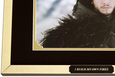 Oyun thrones Kiti Harington olarak Jon Snow Çerçeveli Film Fotoğraf Plaka ile Özel Yapılmış Gerçek Ahşap Modern Altın