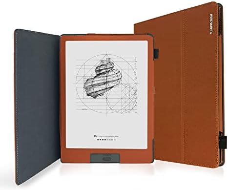 Shellman Kılıf Kapak için BOOX Nova3 7.8 inç E Mürekkep Tablet Ekağıt, PU Deri Folio Koruyucu Kılıf, D006-Blue
