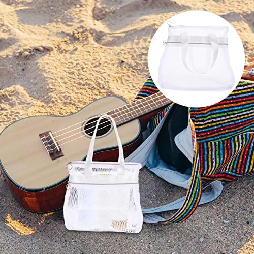 DOITOOL duş torbası Nefes Örgü Çanta Örgü Fermuarlı Kese makyaj çantası Taşınabilir Örgü Kozmetik Çantaları Plaj Çantası