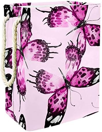 Inhomer Suluboya Kelebekler Desen 300D Oxford PVC Su Geçirmez Giysiler Sepet Büyük çamaşır sepeti Battaniye Giyim