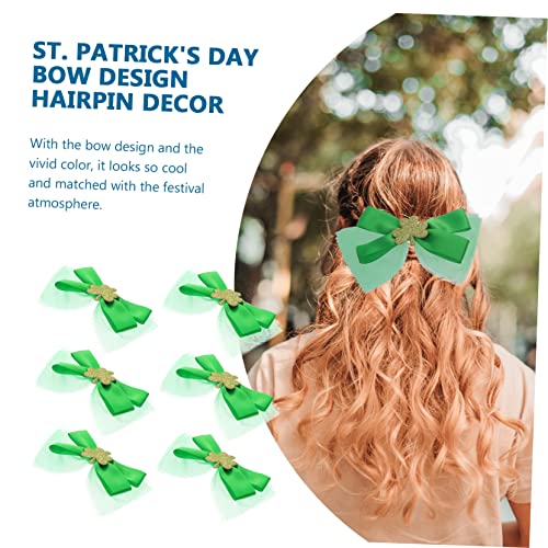 ABOOFAN 6 adet İrlandalı Günü Tokalar Bebek Tokalarım İrlandalı Headdress Prop Festivali saç tokası Prop Çocuklar