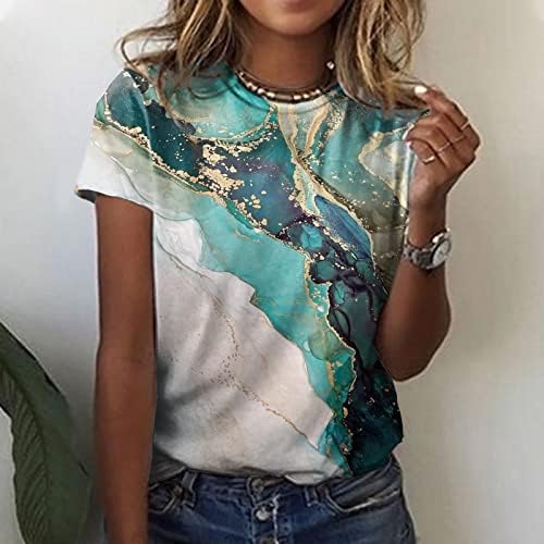 Kadın Kısa Kollu Giyim Ekip Boyun Pamuk Grafik Salonu Bluz T Shirt Yaz Sonbahar Bluz Kızlar için K8 K8