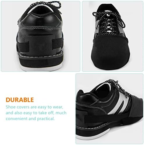 Homoyoyo 2 Paket / 1 Çift Bowling Ayakkabı Kaymak Kadınlar Ayarlanabilir Siyah Bowling Ayakkabı Kapağı Elastik Bant