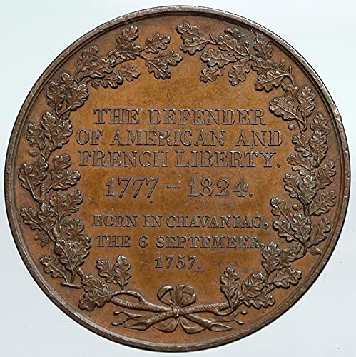 1824 FR 1824 AMERİKA BİRLEŞİK DEVLETLERİ ve FRANSA General La Fayette DE coin Good