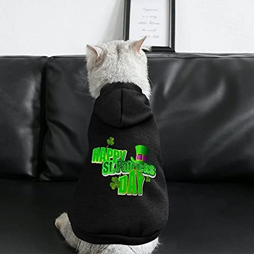 FunnyStar İrlandalı Yonca Mutlu Aziz patrick Günü Shamrock Baskılı Pet Kapşonlu Köpekler Tulum Kedi Kazak Kazak Giyim