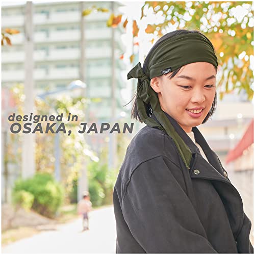 CHARM Japon Kafa Bandı Korsan Bandana-Erkekler Ninja Başkanı Wrap Kadınlar saç Bandı Koyu Gri