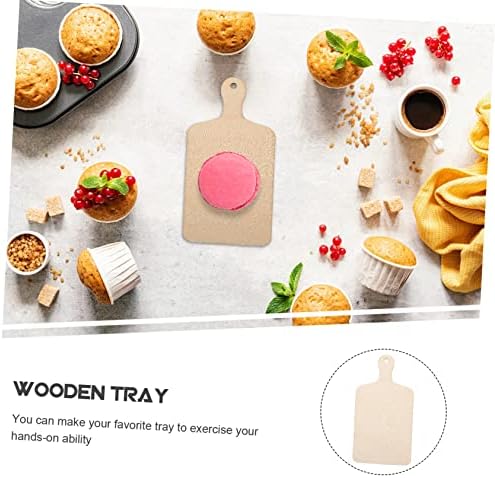 BESTonZON 12 Adet DIY Ahşap Kesme Tahtası Cupcake Toppers Doğuş El Sanatları Çocuklar için Ahşap Pizza Kabuğu İşçiliği