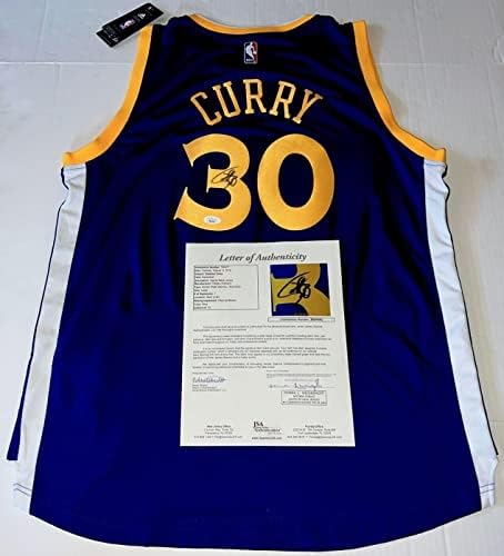 Stephen Curry imzalı Golden State Warriors Adidas Swingman Büyük forması JSA LOA İmzalı NBA Formaları