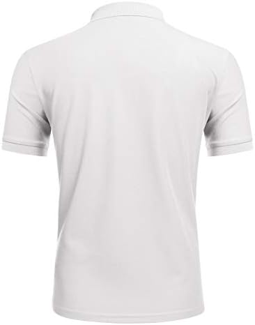 COOFANDY erkek Fermuar polo gömlekler Kısa Kollu Golf Gömlek Slim Fit Rahat T Shirt ile Cep