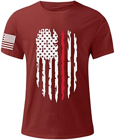 Bmısegm Yaz Erkek T Shirt Erkek Yaz Bağımsızlık Günü Moda Rahat Baskılı kısa kollu t gömlek erkek grafikli tişört