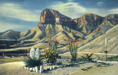 Guadalupe Dağları, New Mexico Kartpostalı
