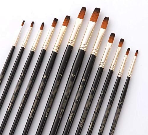 SXNBH 24 adet Naylon Suluboya Boya Fırçaları Guaj Akrilik Boya Fırçası Kalem Sanat Malzemeleri