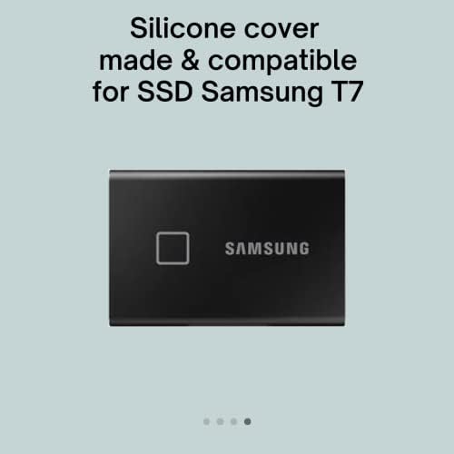 Samsung T7 Taşınabilir SSD için Silikon Kapak Koruyucu-Siyah