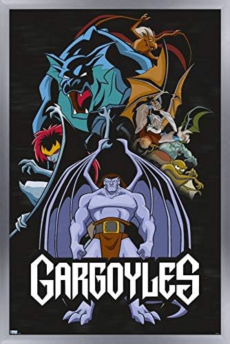 Trends International Disney Gargoyles-Grup Duvar Posteri, 22.375 x 34, Siyah Çerçeveli Versiyon