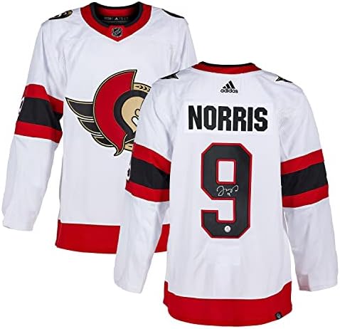 Josh Norris Ottawa Senatörleri Beyaz Adidas Forması İmzaladı - İmzalı NHL Formaları