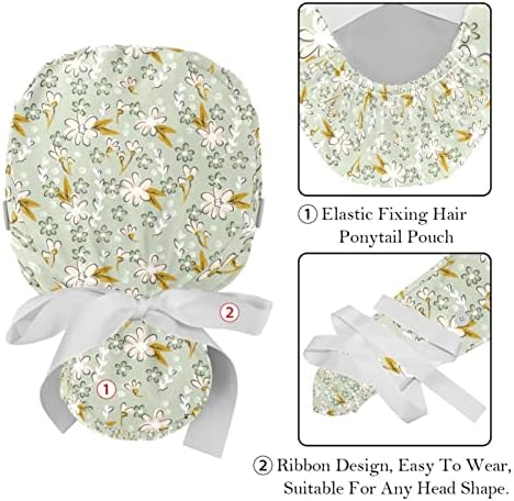 Horoz Civciv Ayçiçeği Fırçalayın Şapka Kadınlar için Uzun Saç Çalışma Kap Düğmesi ve Ter Bandı Kravat Geri Şapka 2