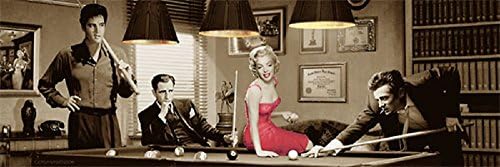 Lamine Yasal İşlem Chris Consani Marilyn Monroe Elvis James Dean Baskı Posteri 36x12