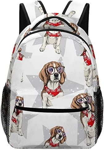 Beagle Köpek Yıldız Sevimli Dizüstü Sırt Çantaları Seyahat Daypacks Unisex Moda Koleji omuzdan askili çanta