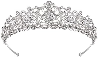 AW GELİN Tiaras ve Taçlar Kadınlar için, Kraliçe Taç Kristal Düğün Tiara Prenses Kafa Bandı Pageant Balo Doğum Günü