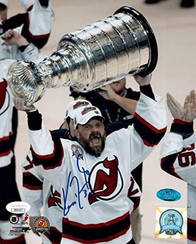 Ken Daneyko Stanley Kupası Galibi NJ Devils, JSA COA İmzalı NHL Fotoğrafları ile 8x10 Fotoğraf İmzaladı