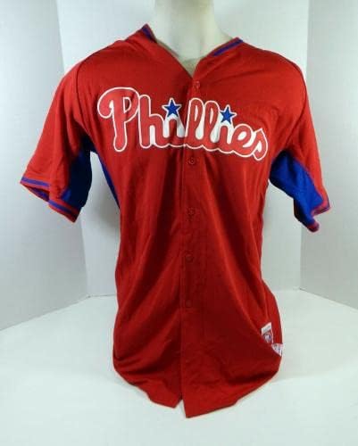 2014-15 Philadelphia Phillies Ken Giles 76 Oyun Kullanılmış Kırmızı Forma ST BP 48 586 - Oyun Kullanılmış MLB Formaları