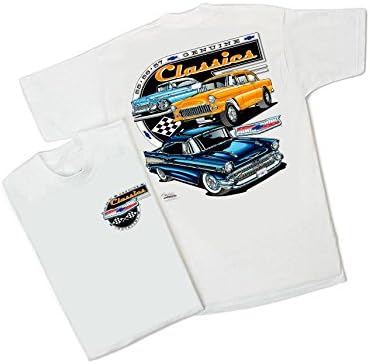 Chevy Hakiki Klasikleri T-Shirt: 1955 1956 1957 Bel Hava Gasser Chevy