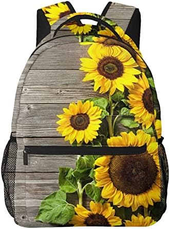 EWMAR Bitkiler Tema Ayçiçeği Baskılı Tuval Rahat Sırt Çantası / Hafif Öğrenci seyahat sırt çantası Laptop Sırt Çantası