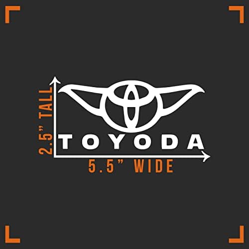 Toyoda Parodi Çıkartması vinil yapışkan Oto Araba Kamyon Duvar Dizüstü | Beyaz / 5.5 x 2.5