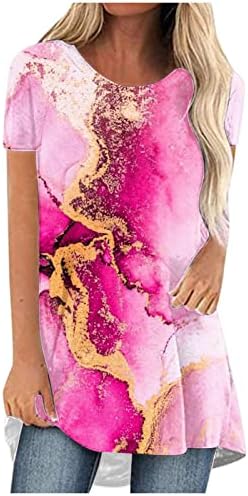 Yaz Sonbahar Bluz Bayan Kısa Kollu Giyim Moda Pamuk Ekip Boyun Grafik Gevşek Fit Üst T Shirt Bayanlar için