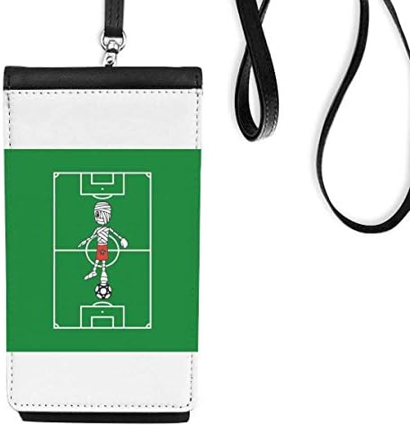Fas Futbol Mumya Spor Telefon Cüzdan çanta Asılı Cep Kılıfı Siyah Cep