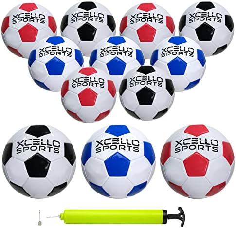 Xcello Spor Futbol Topu Boyutu 3 Pompalı Çeşitli Grafikler (Lacivert, Siyah, Kırmızı) (12'li Paket)