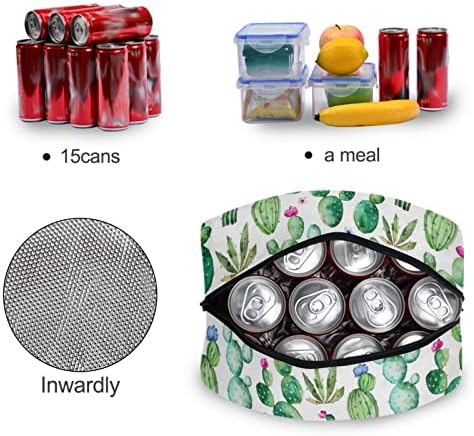 MAXKPOP Kaktüs Öğle Yemeği Çantaları, Yeniden Kullanılabilir Dayanıklı Tote Çanta Kadın Erkek Yalıtımlı soğutucu çanta