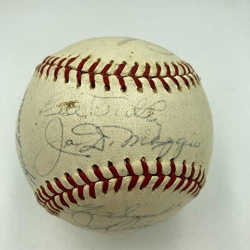 Joe Dimaggio 1968 Yankees Eski Zamanlayıcılar Günü Çok İmzalı Beyzbol JSA COA İmzalı Beyzbol Topları