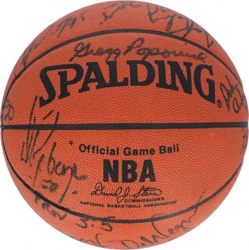 1994-95 San Antonio Spurs Takım İmzalı Spalding Resmi Basketbol Maçı JSA COA İmzalı Basketbollar