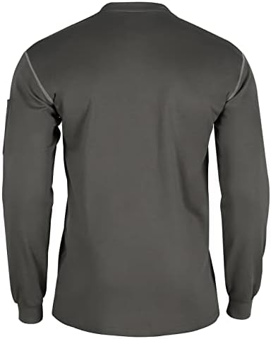 VANLENS FR Gömlek Erkekler için CAT2 / HRC2 Aleve Dayanıklı Gömlek 6.5 oz Hafif Uzun Kollu Yangın Geciktirici Gömlek