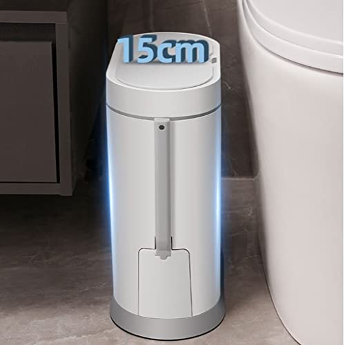 DHTDVD 8L Akıllı çöp tenekesi Ev İndüksiyon Su Geçirmez Tuvalet Kapağı Tuvalet Fırçası Entegre Kağıt Baske çöp kutusu