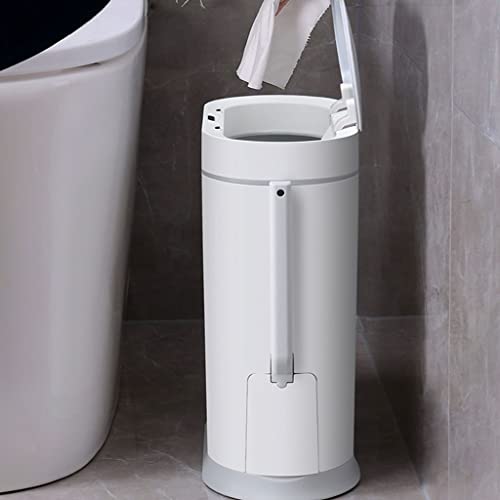 DHTDVD 8L Akıllı çöp tenekesi Ev İndüksiyon Su Geçirmez Tuvalet Kapağı Tuvalet Fırçası Entegre Kağıt Baske çöp kutusu