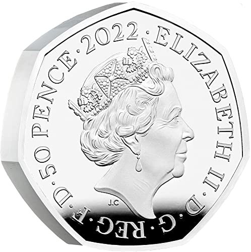 2022 DE Bilimde Yenilik PowerCoin Alan Turing Gümüş Sikke 50 Peni Birleşik Krallık 2022 Kanıtı