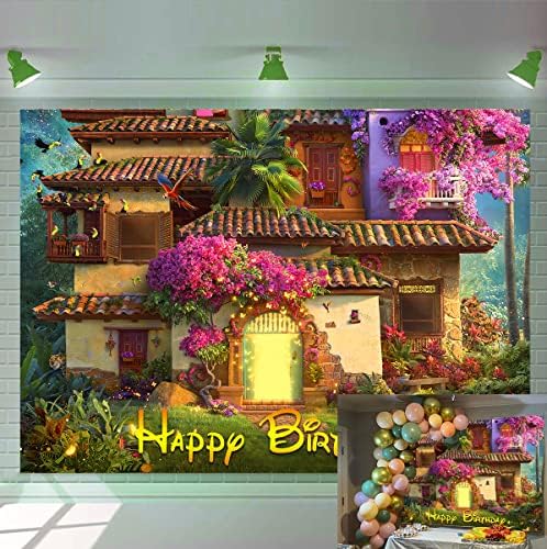 Sihirli Çiçekler Ev Zemin Peri Woodland Arka Plan Doğum Günün Kutlu Olsun Doğum Günü Partisi Malzemeleri için Çocuklar