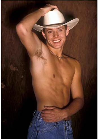 Doğaüstü genç Jensen Ackles Dean Winchester kovboy gömleksiz sıcak 8 x 10 inç fotoğraf