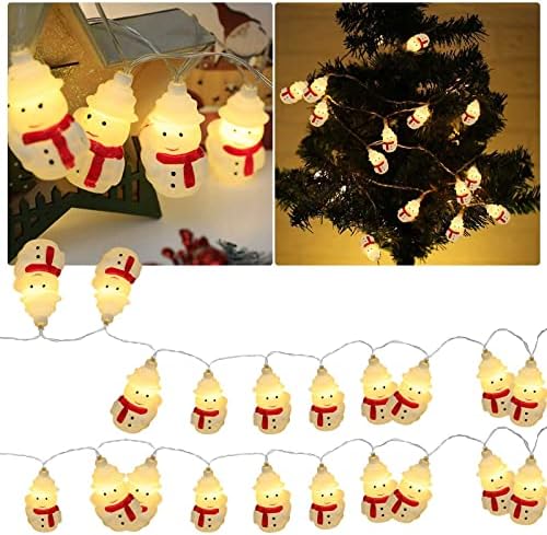Noel kardan adam dize ışıkları LED dize dekoratif ışıklar Santa kardan adam kafa dekoratif dizeleri USB Powered Noel