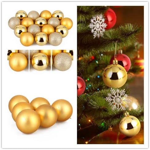 Kranıch 24 pcs Noel top Süsler Kırılmaz Noel Süslemeleri Ağacı Topları için Tatil Düğün Parti Dekorasyon, Ağacı Süsler
