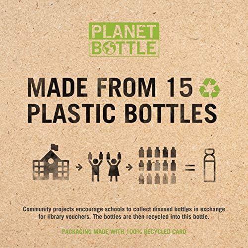 YERLEŞİK Gezegen Şişesi, Çevre Dostu Geri Dönüştürülmüş Su Şişesi Yakl. 15 Plastik Şişe, Sızdırmaz, Tekrar Kullanılabilir