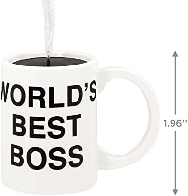 Hallmark ofis dünyanın en iyi patron kahve kupa Noel süs