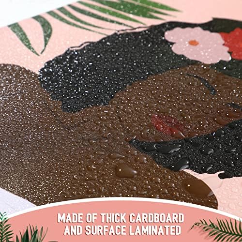 6 Parça Siyah Kadın Banyo Duvar Sanatı Dekor, motivasyon Afrika Amerikan Siyah Kız Estetik Resimleri Posterler Çerçevesiz