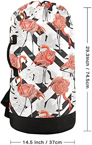 Flamingo 14 Çamaşır Torbası Omuz Askılı ve Kulplu Ağır Hizmet Tipi Çamaşır Sırt Çantası İpli Kapaklı Seyahat çamaşır