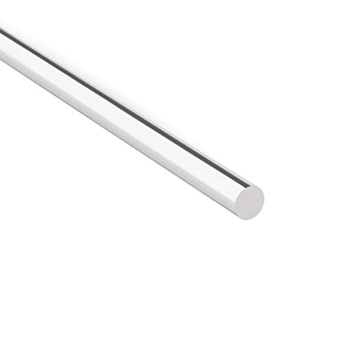 uxcell Akrilik Yuvarlak Çubuk, Şeffaf, 1/4 İnç Çap 10 inç (247mm) uzunluk, katı Plastik PMMA Çubuk Sopa 2 adet